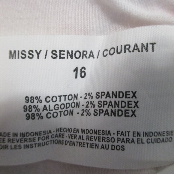 Bandolino capris, pinks, lavender, aqua, cotton stretch and pockets size 16 - Picture 3 of 8